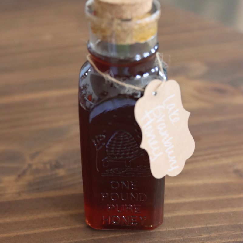 4oz Rectangle Glass with Cork Honey